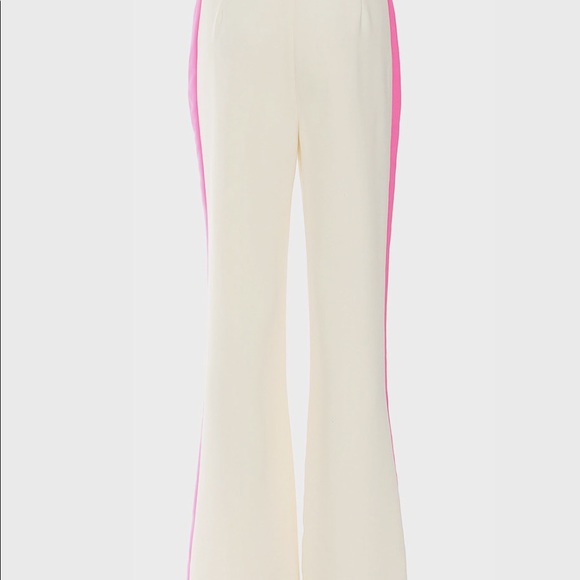 GAWQO ONE-BUTTON CONTRAST BLAZER AND FLARE PANT SET - Picture 7 of 9